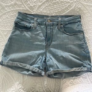 Levi Strauss light blue denim jean shorts. Size 29. Gently used.